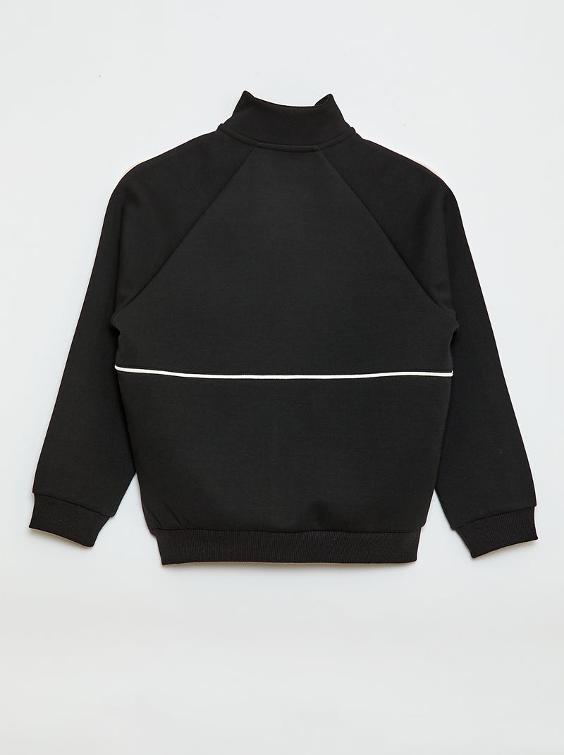 Sudadera con abertura de cremallera Negro - Kiabi