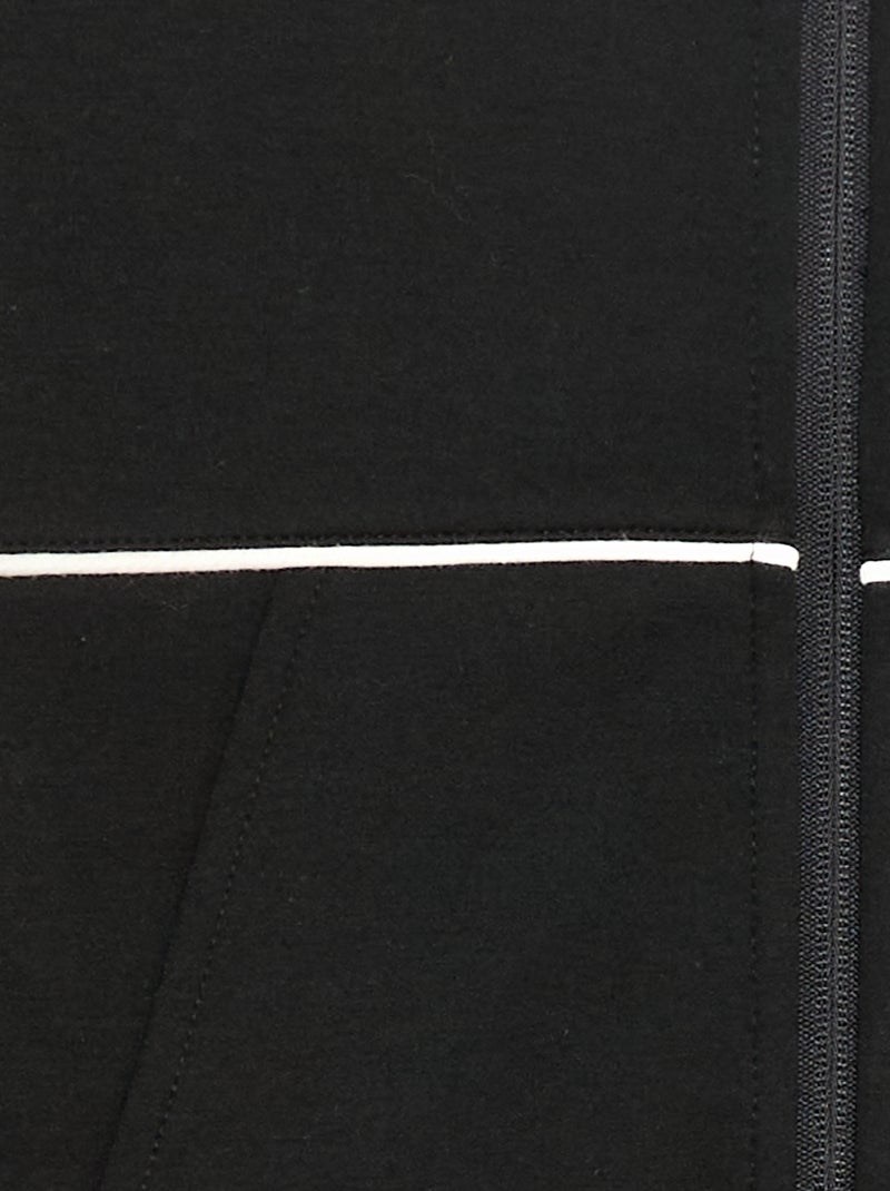 Sudadera con abertura de cremallera Negro - Kiabi