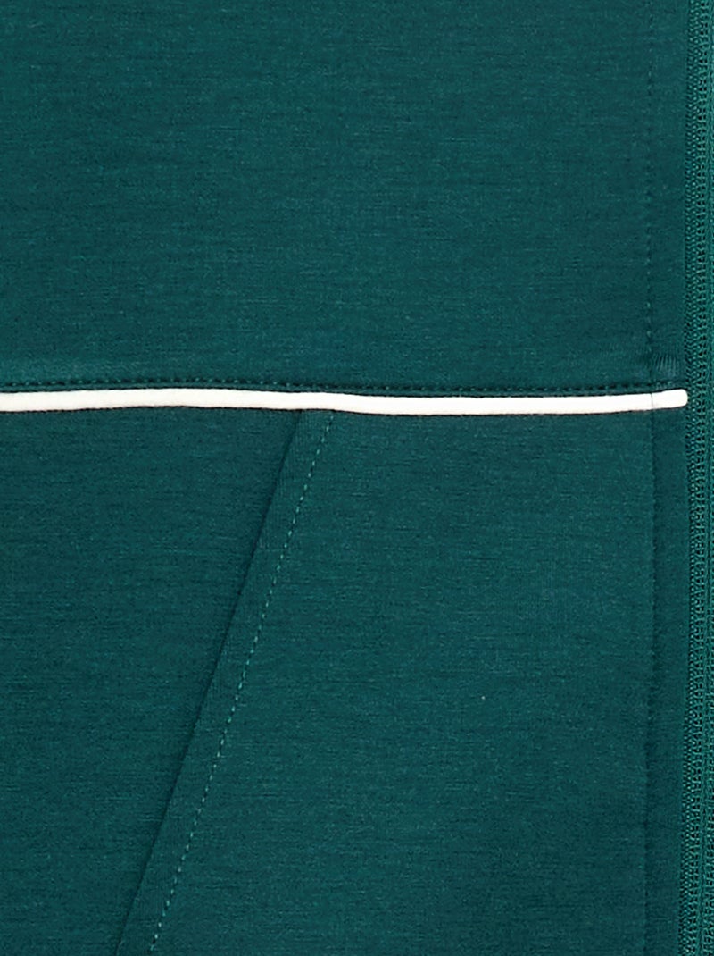 Sudadera con abertura de cremallera Verde - Kiabi
