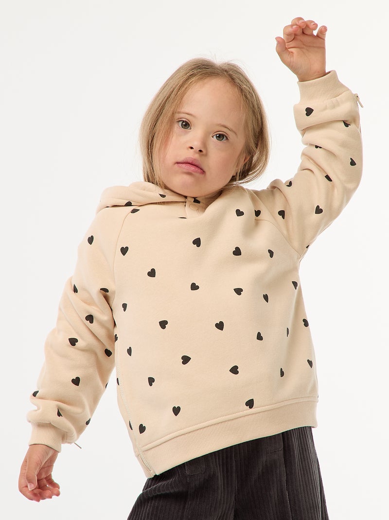 Sudadera con aberturas de cremallera laterales - - So Easy Beige - Kiabi