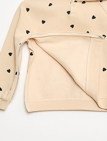 Sudadera con aberturas laterales con cremallera - colección fácil de poner