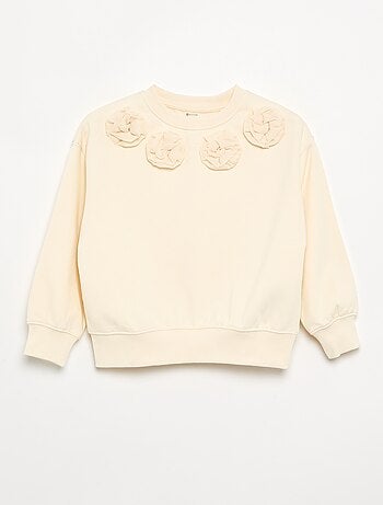Sudadera con animaciones de 'flores' en 3 dimensiones