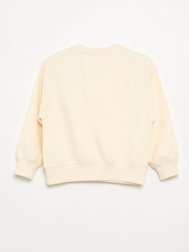 Sudadera con animaciones de 'flores' en 3 dimensiones Crudo - Kiabi