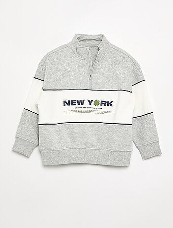 Sudadera con banda ancha contrastada