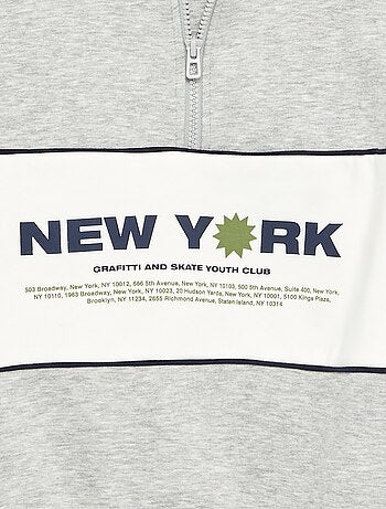 Sudadera con banda ancha contrastada