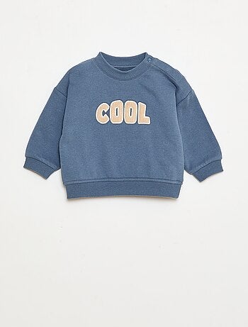 Sudadera con bordado 'cool' en felpa perchada