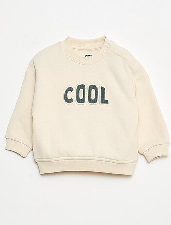 Sudadera con bordado 'cool' en felpa perchada