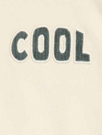 Sudadera con bordado 'cool' en felpa perchada