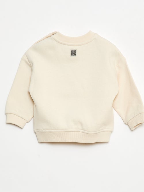 Sudadera con bordado 'cool' en felpa perchada - Kiabi