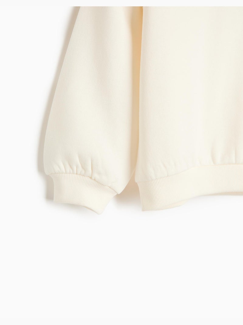 Sudadera con bordado, mo fashion Blanco - Kiabi