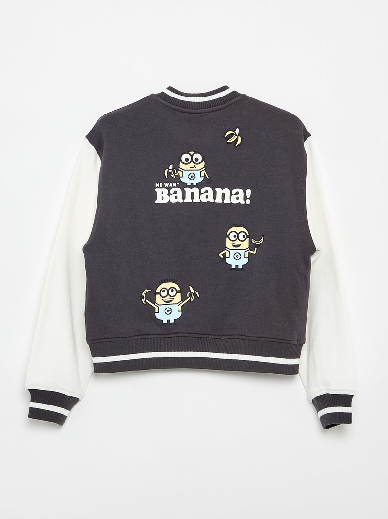 Sudadera con botones 'Minions' de felpa Negro - Kiabi