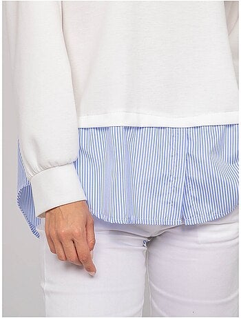 Sudadera con camisa de rayas YEVANE