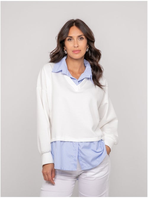 Sudadera con camisa de rayas YEVANE - Kiabi