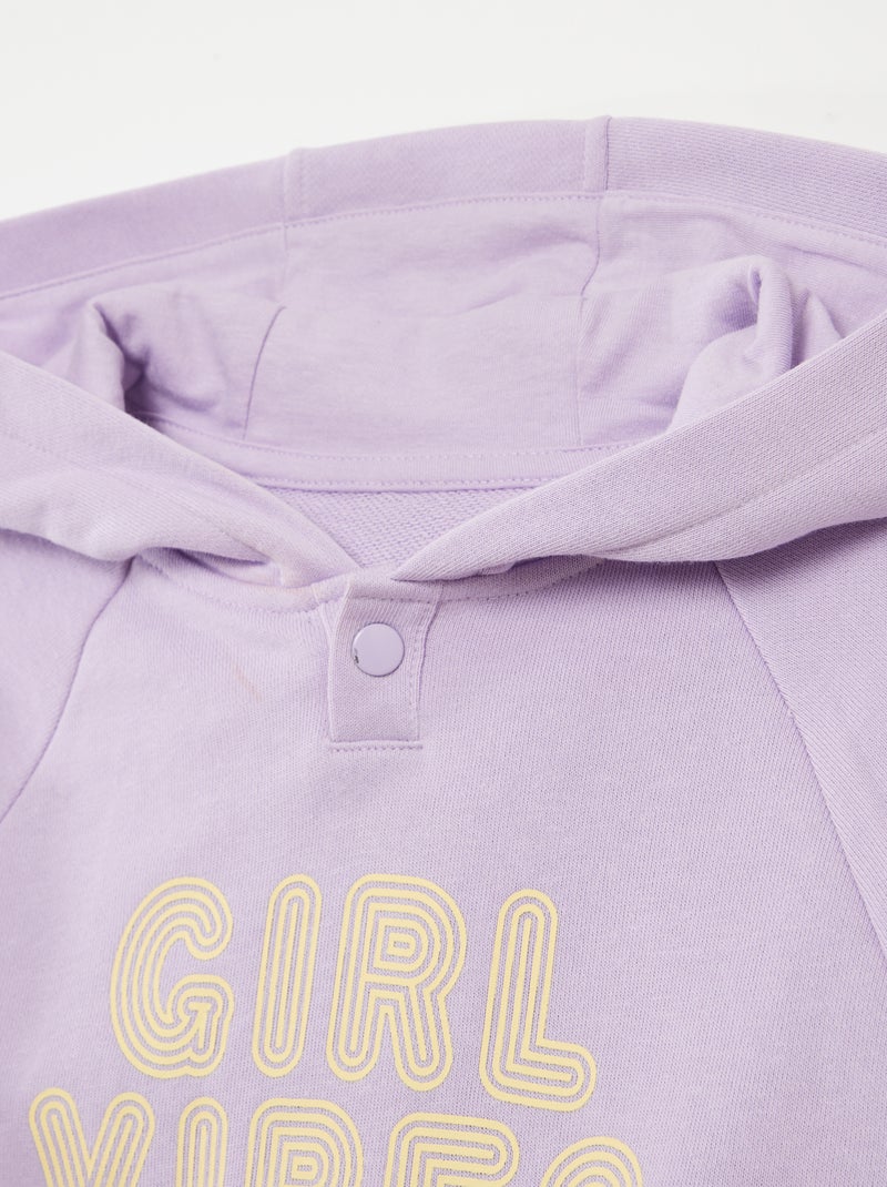 Sudadera con capucha - colección fácil de poner PURPURA - Kiabi