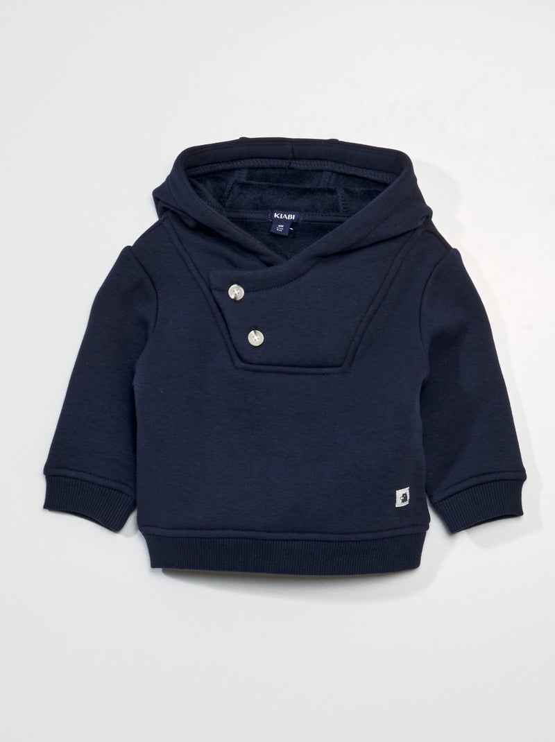 Sudadera con capucha - Siempre más suavidad AZUL - Kiabi
