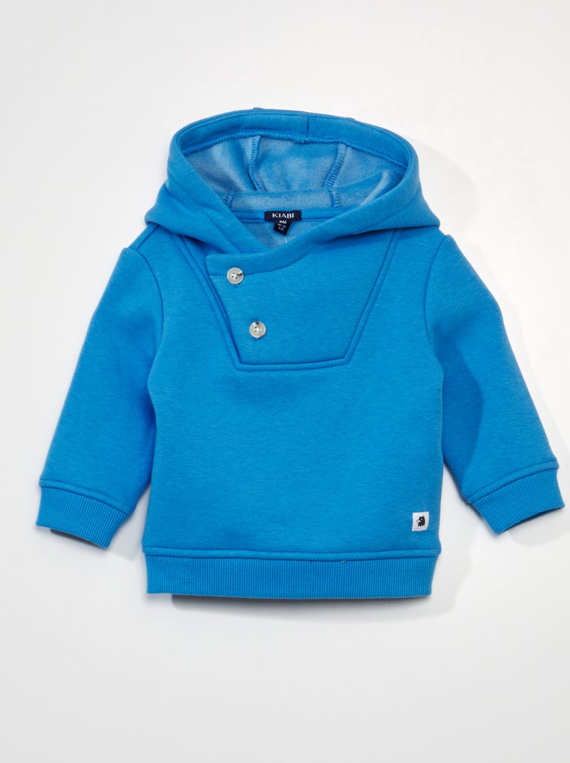 Sudadera con capucha - Siempre más suavidad AZUL - Kiabi
