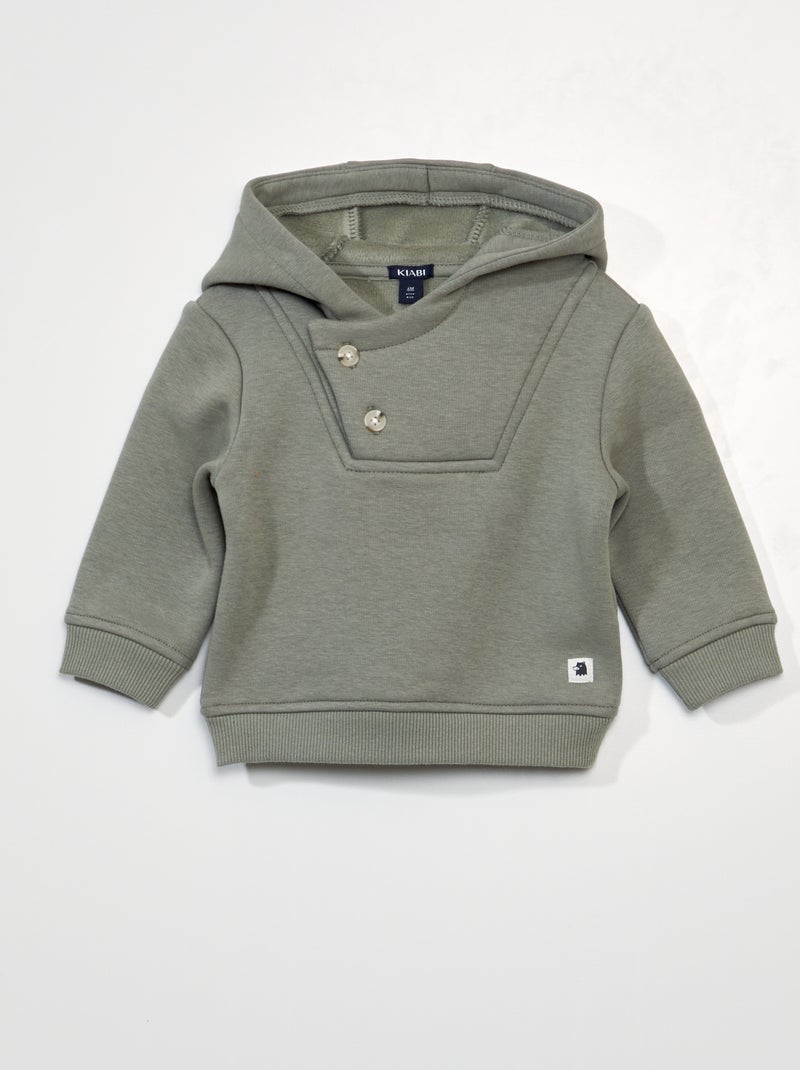 Sudadera con capucha - Siempre más suavidad VERDE - Kiabi