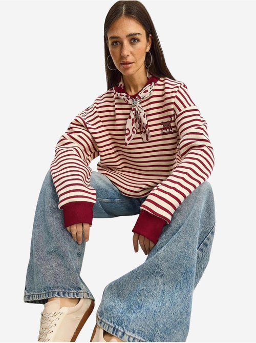 Sudadera con capucha a rayas y cordón lucci - Kiabi