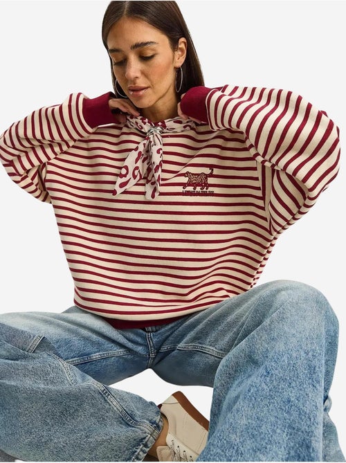 Sudadera con capucha a rayas y cordón lucci - Kiabi