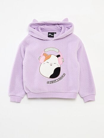 Sudadera con capucha animada 'Squishmallows' efecto borreguito liso