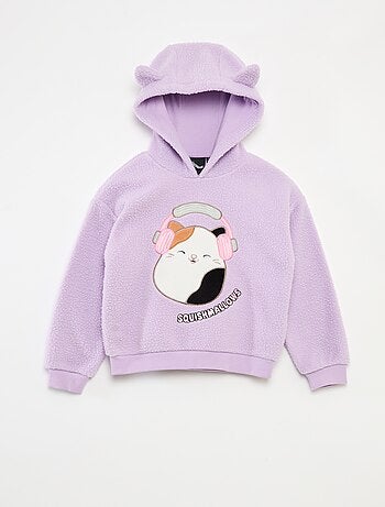 Sudadera con capucha animada 'Squishmallows' efecto borreguito liso