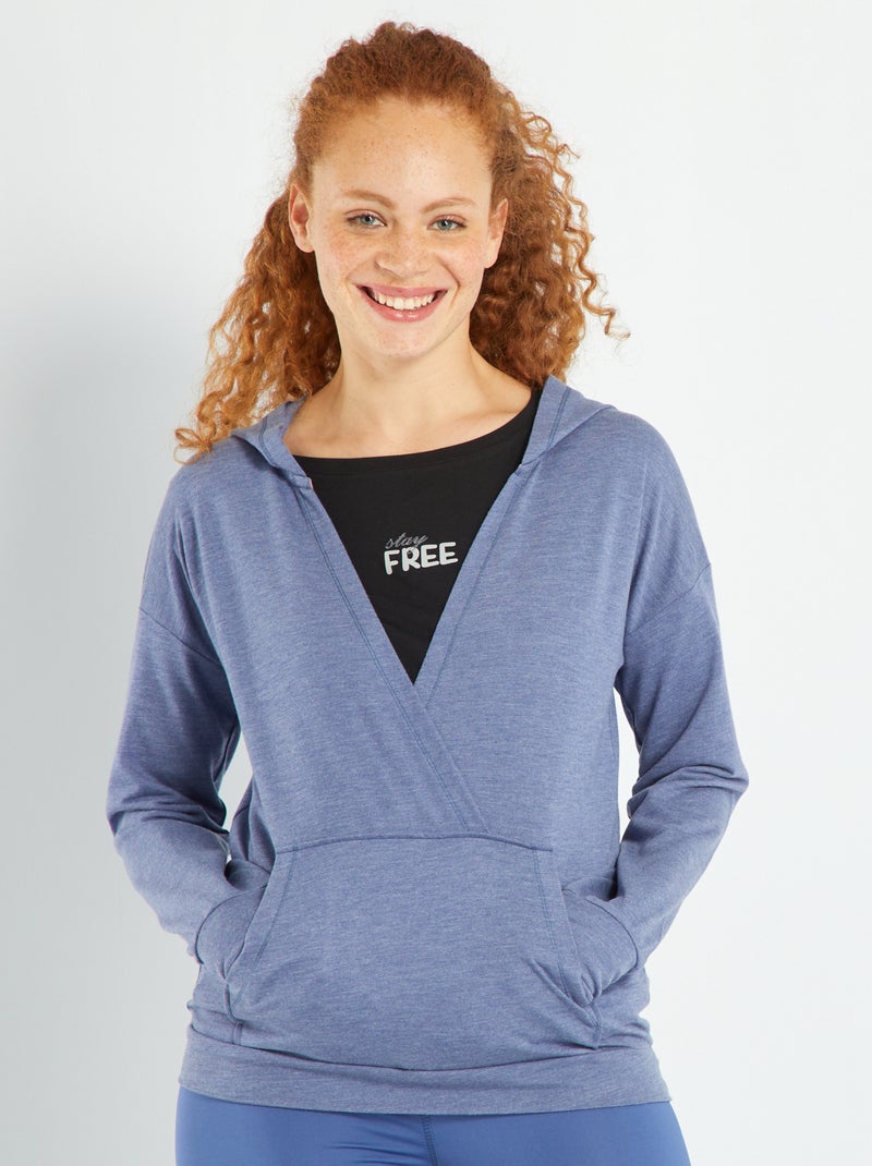Sudadera con capucha azul - Kiabi