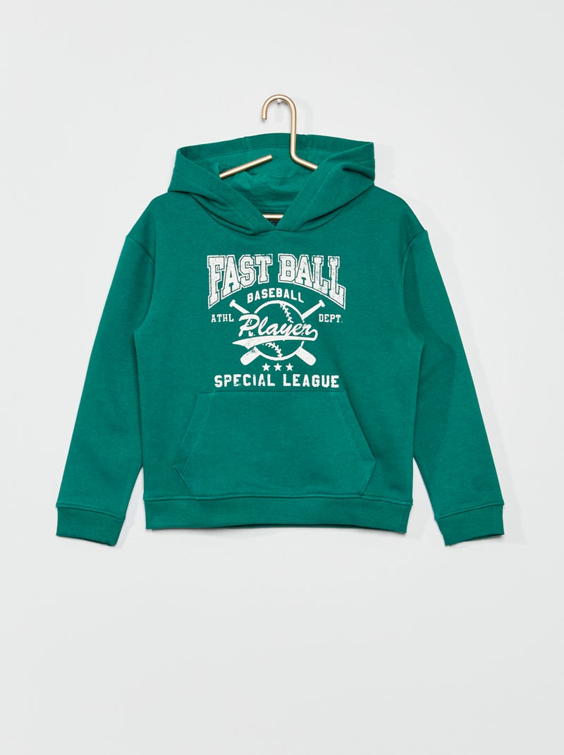 Sudadera con capucha 'Baseball' VERDE - Kiabi