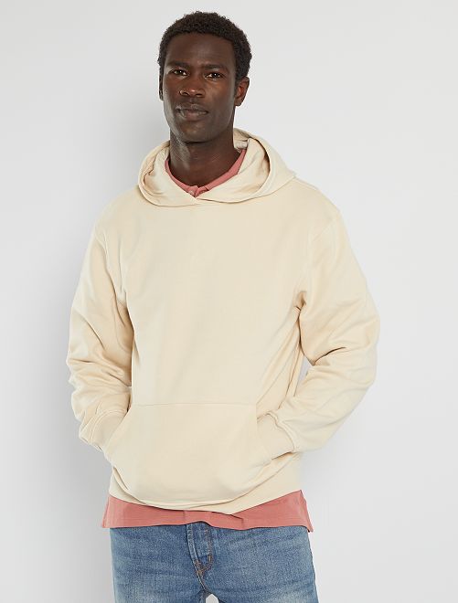 Sudadera beige oversize con capucha - YUXUS BRAND
