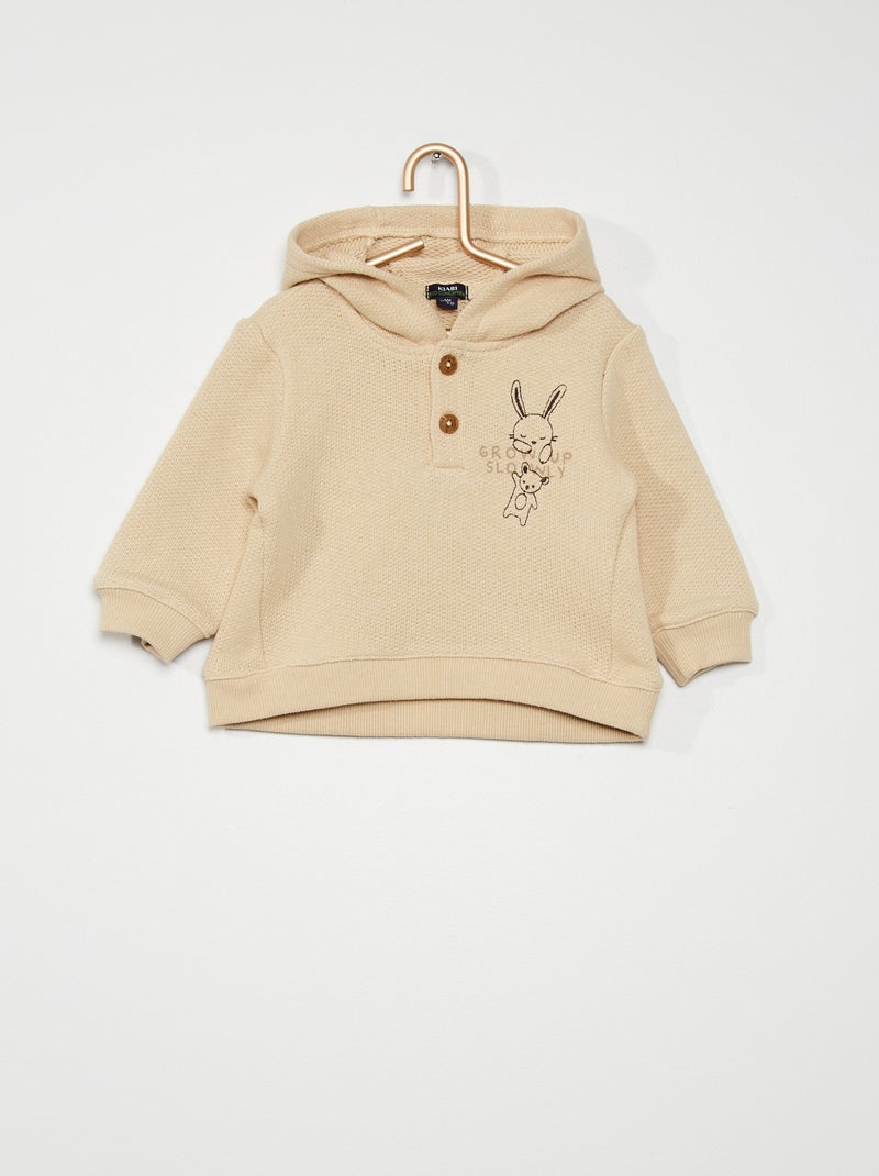Sudadera con capucha BEIGE - Kiabi