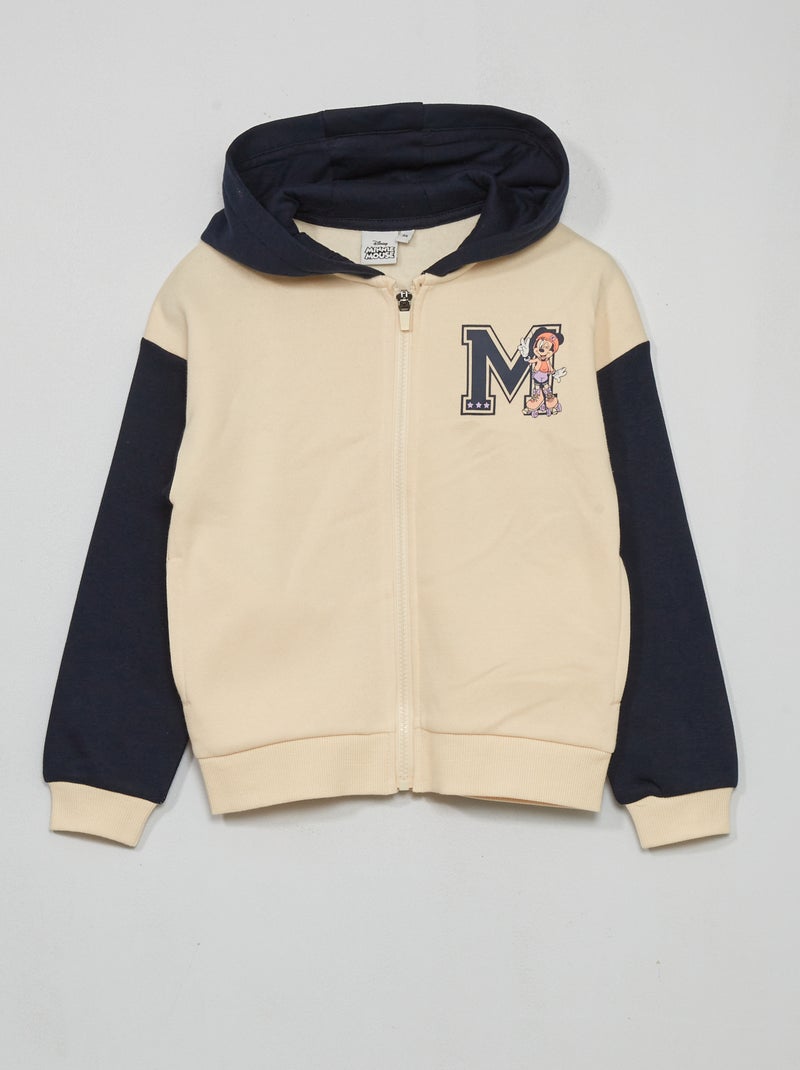 Sudadera con capucha bicolor 'Minnie Mouse' BLANCO - Kiabi