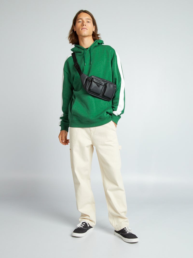 Sudadera con capucha bicolor Verde - Kiabi