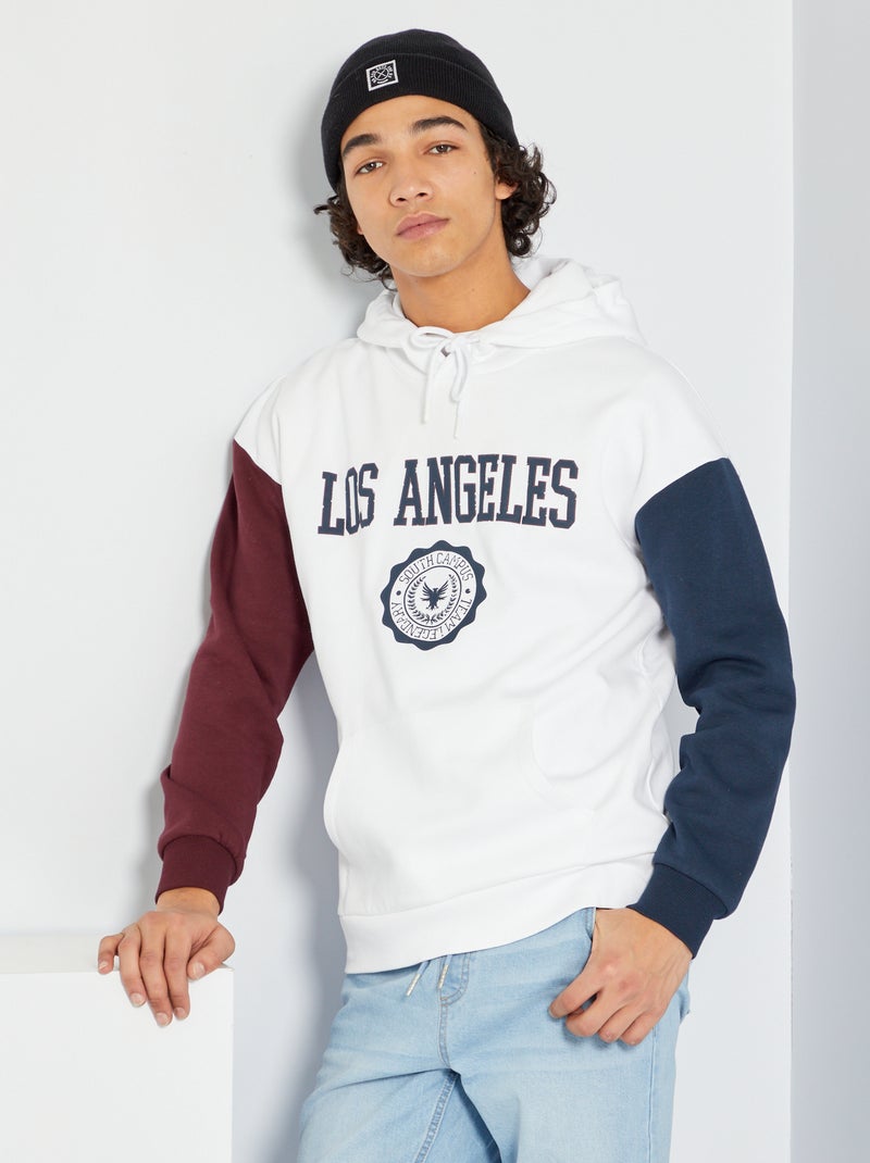 Sudadera con capucha blanco - Kiabi