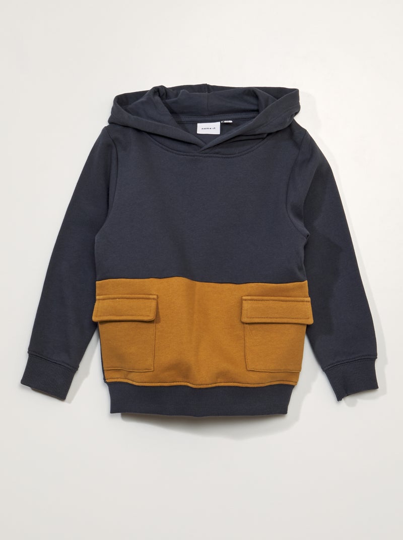 Sudadera con capucha + bolsillos AZUL - Kiabi