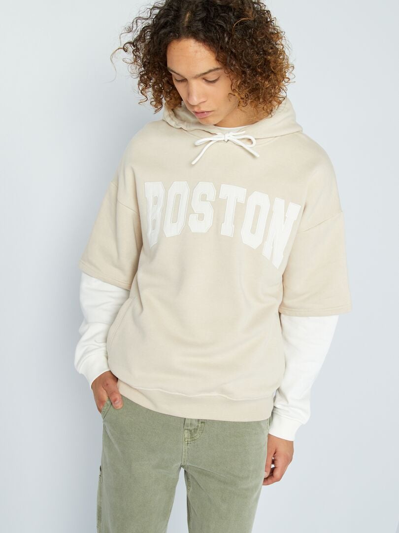 Sudadera con capucha 'Boston' de chándal blanco - Kiabi