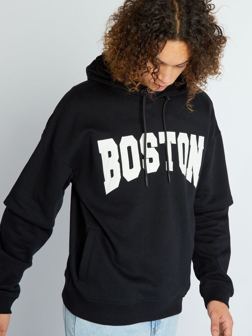 Sudadera con capucha 'Boston' de chándal Negro - Kiabi