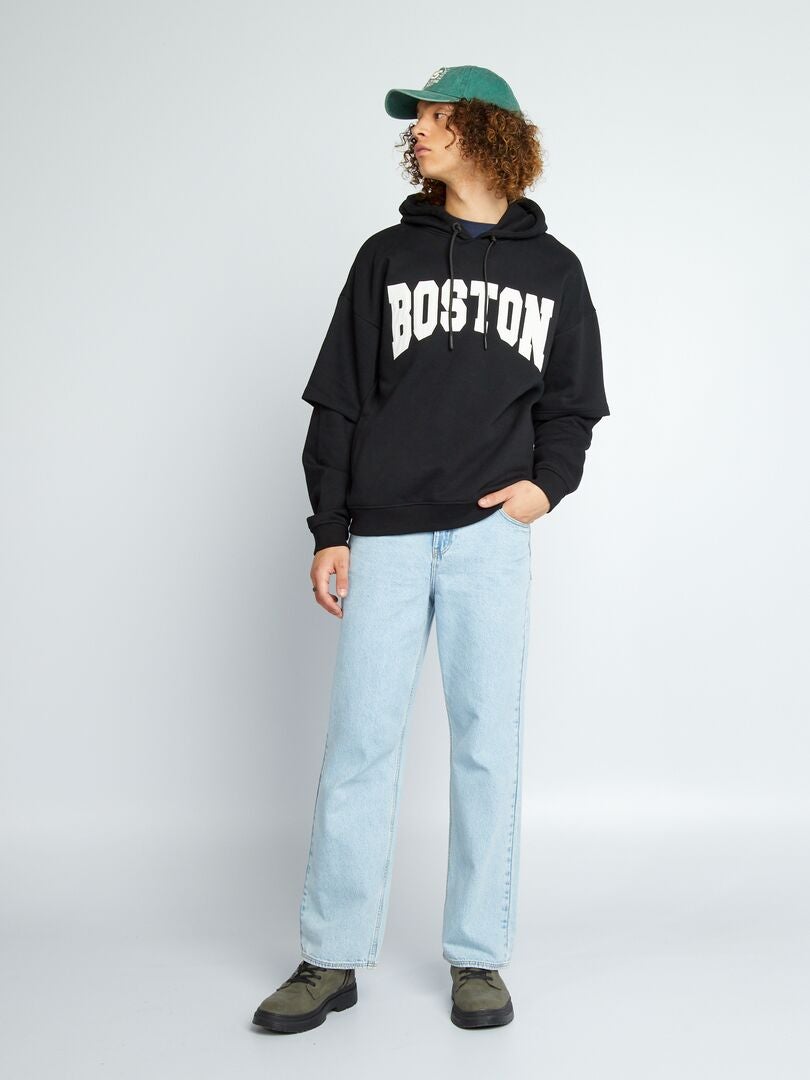 Sudadera con capucha 'Boston' de chándal Negro - Kiabi