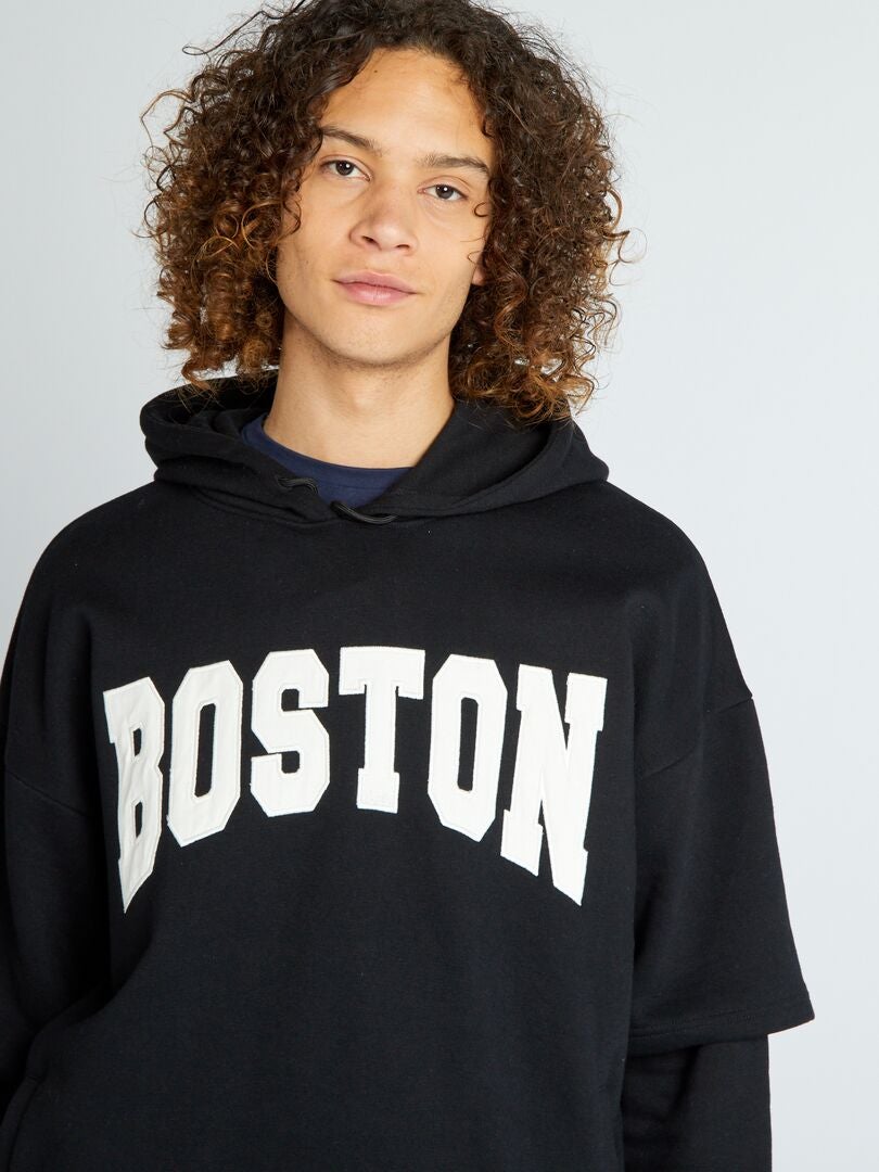 Sudadera con capucha 'Boston' de chándal Negro - Kiabi