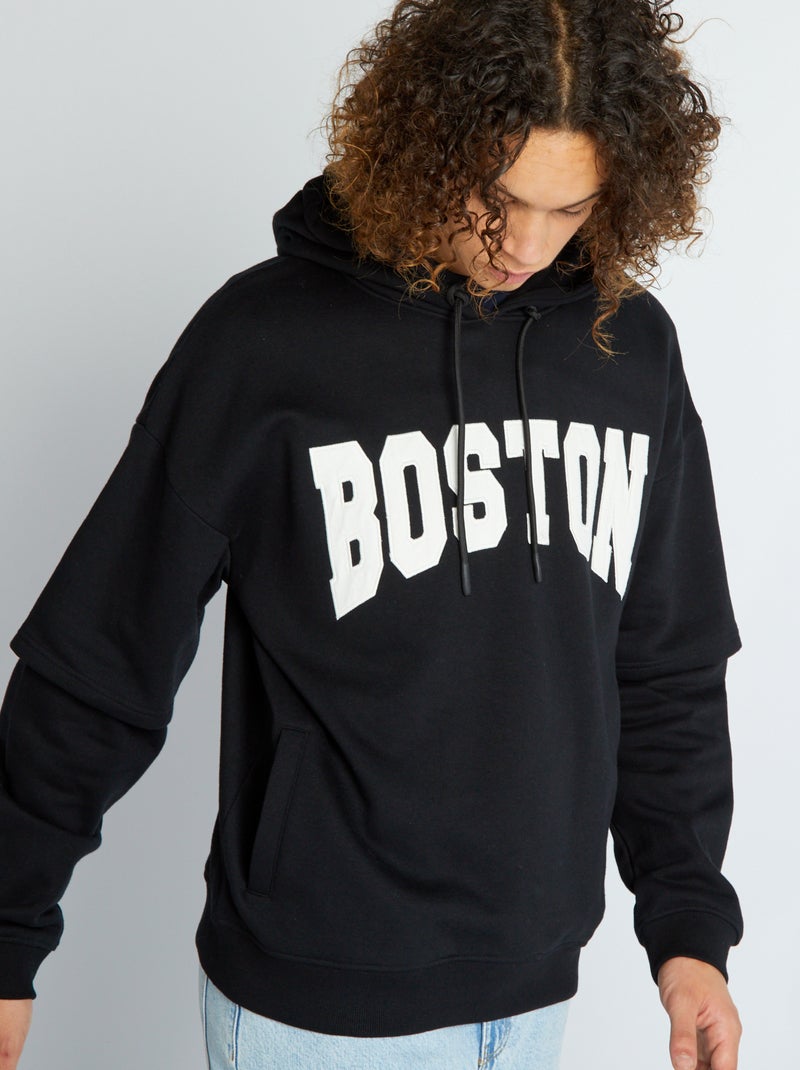 Sudadera con capucha 'Boston' de chándal Negro - Kiabi