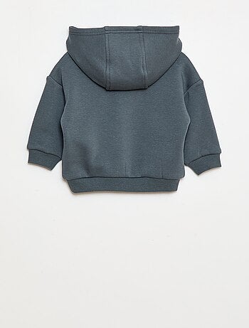 Sudadera con capucha, botones y forro cálido
