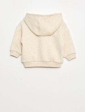 Sudadera con capucha, botones y forro cálido