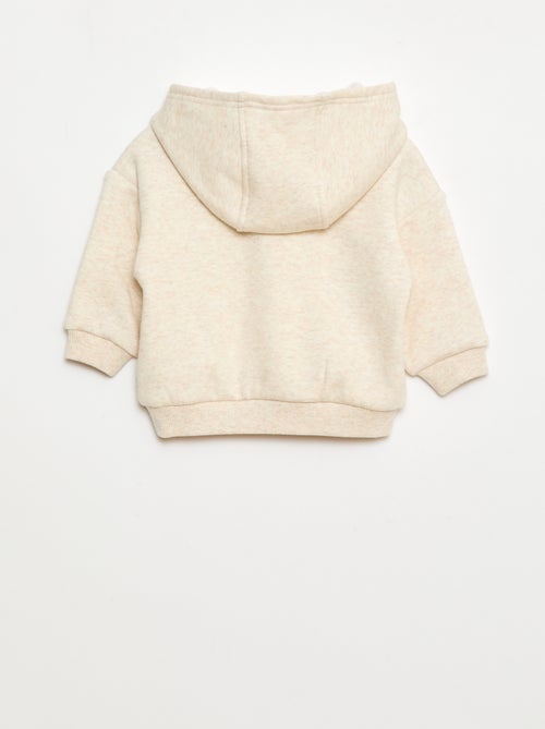 Sudadera con capucha, botones y forro cálido - Kiabi