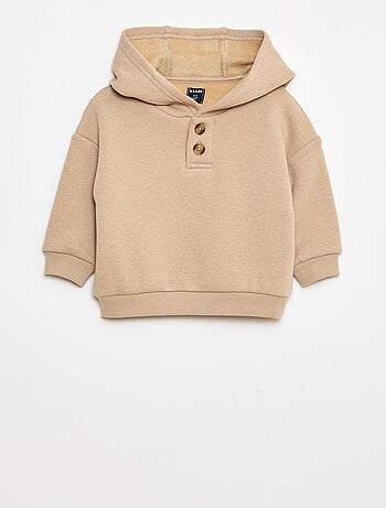 Sudadera con capucha, botones y forro cálido