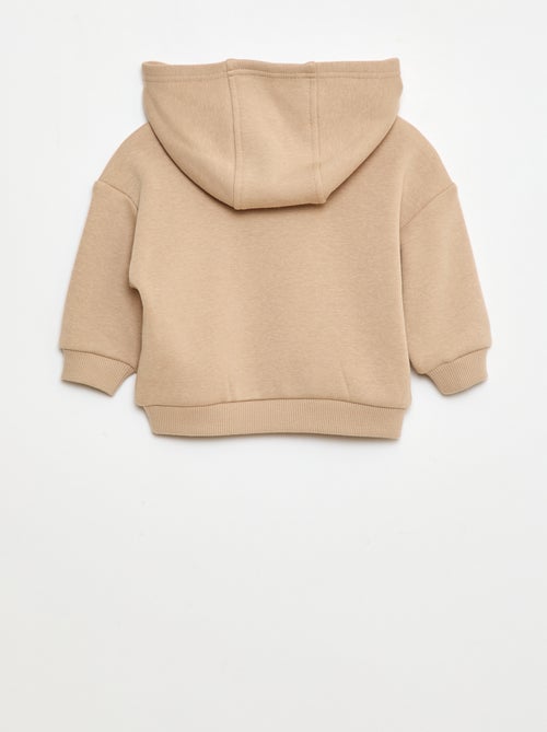 Sudadera con capucha, botones y forro cálido - Kiabi