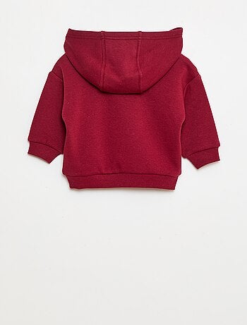 Sudadera con capucha, botones y forro cálido