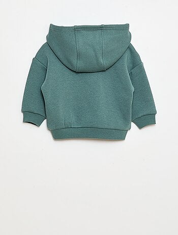 Sudadera con capucha, botones y forro cálido