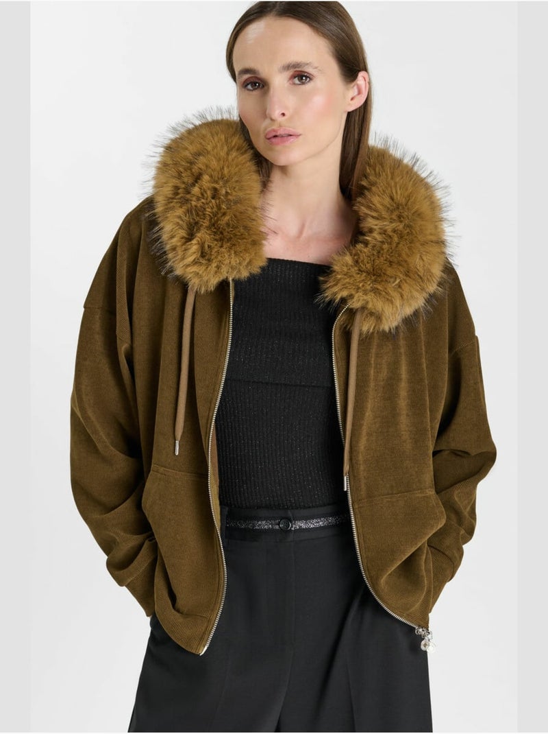 Sudadera con capucha chey Caqui - Kiabi