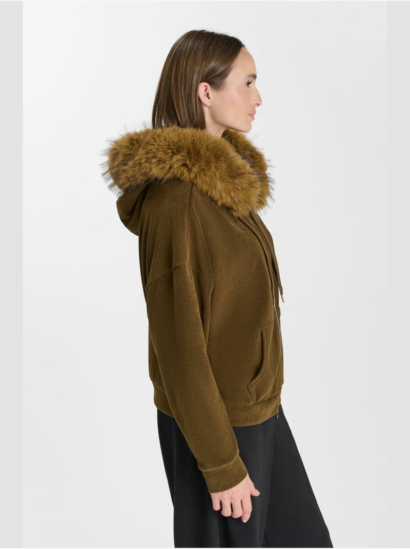 Sudadera con capucha chey Caqui - Kiabi