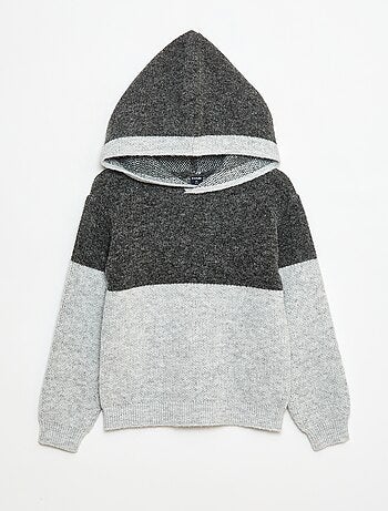 Sudadera con capucha color block