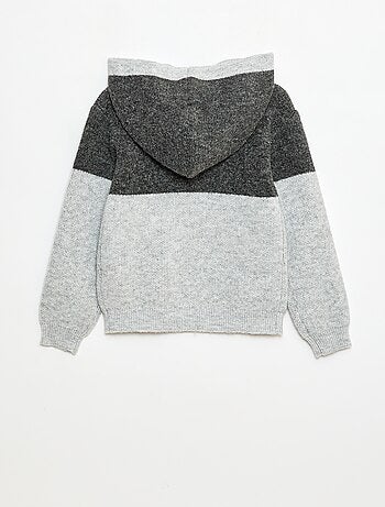 Sudadera con capucha color block