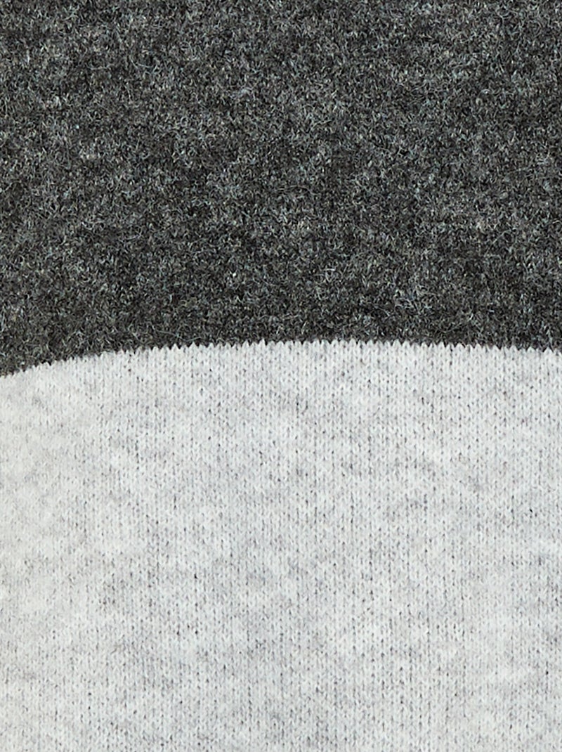 Sudadera con capucha color block Gris - Kiabi